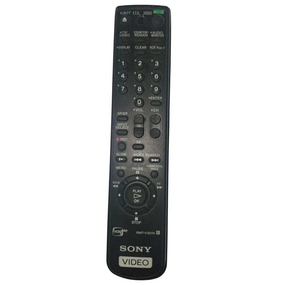 Sony RMT-V307A VCR Plus+ Remote Control for Sony Video Cassette Recorders Black